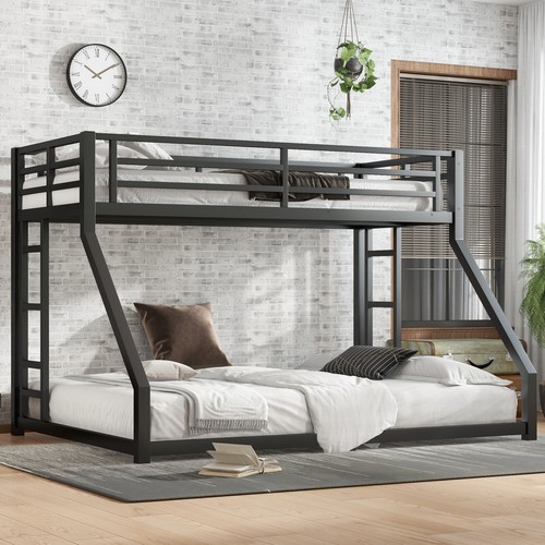 Twin over queen metal bunk - metal,