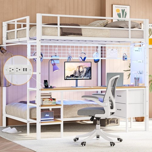 Metal bunk bed full - full, twin
